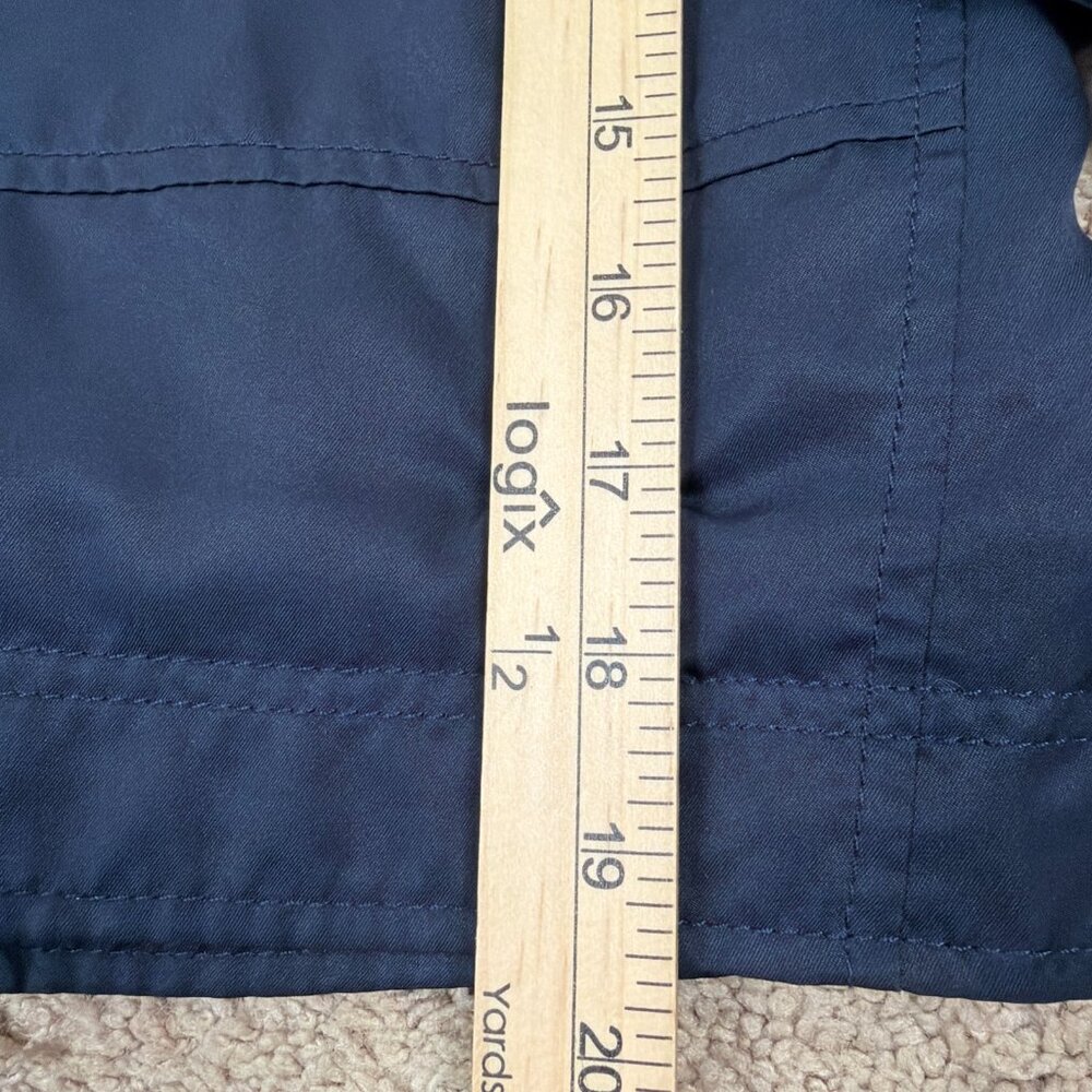 Polo Ralph Lauren Jacket Boys 7 Navy Blue Full Zip Hood Fleece Lined Preppy Vtg - Picture 8 of 10